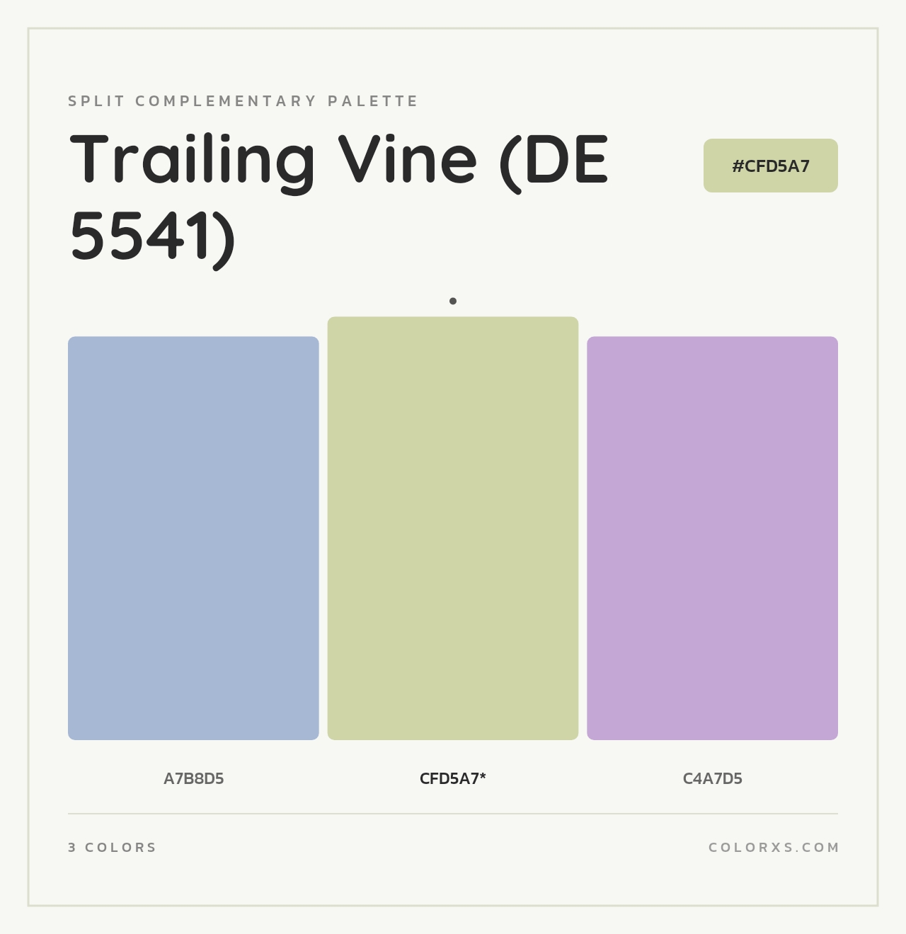 Trailing Vine (DE 5541) - Split-Complementary Color Palette