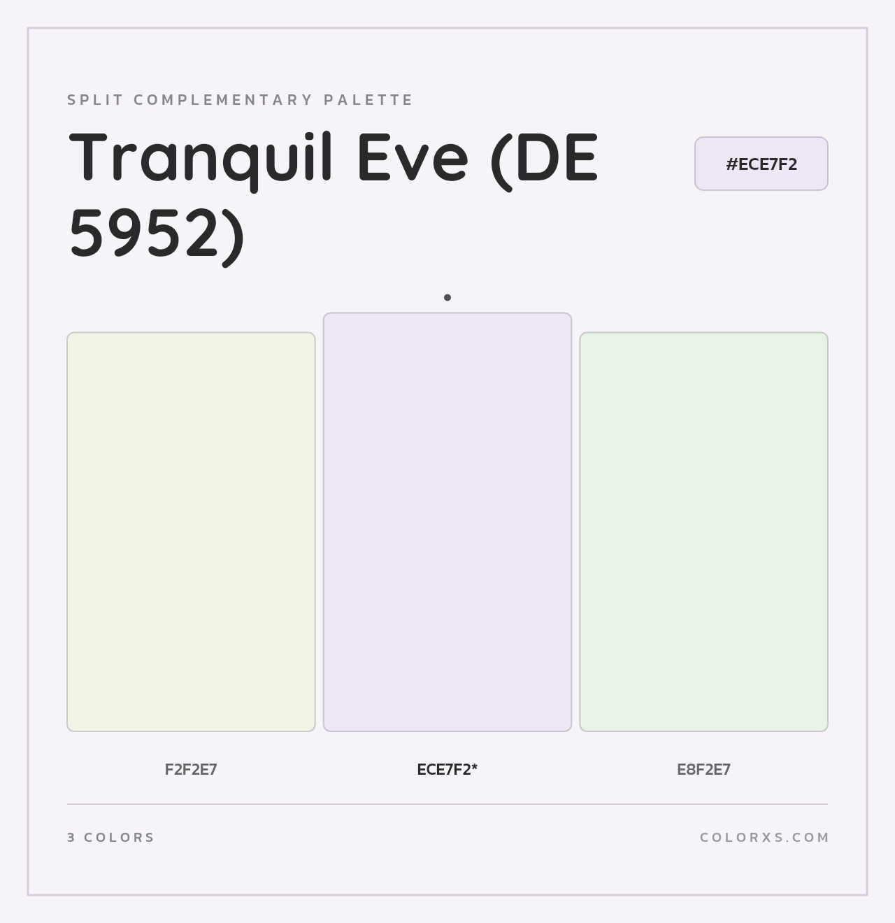 Tranquil Eve (DE 5952) - Split-Complementary Color Palette