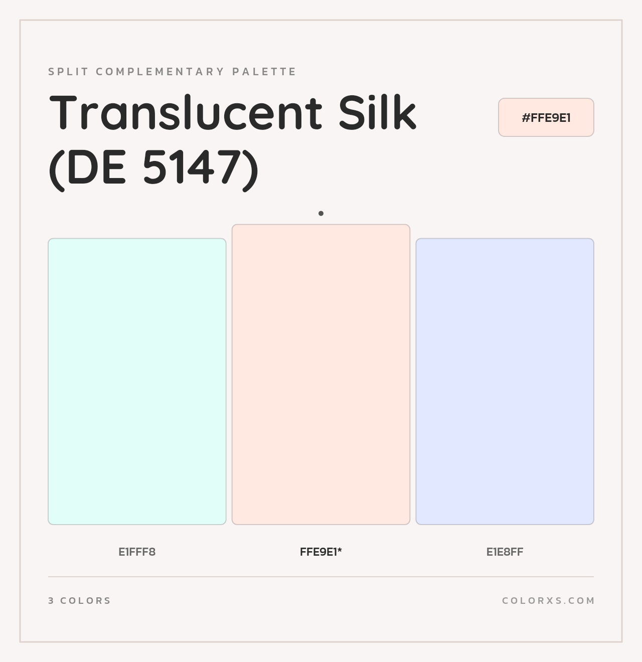 Translucent Silk (DE 5147) - Split-Complementary Color Palette