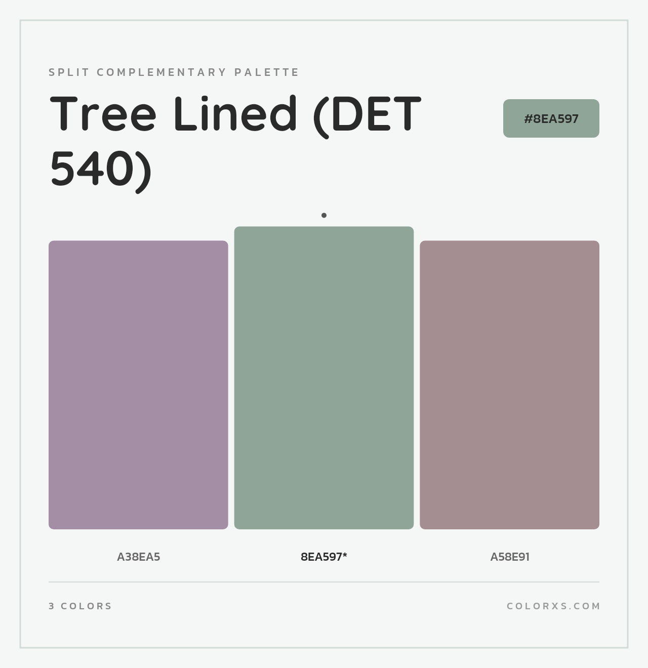 Tree Lined (DET 540) - Split-Complementary Color Palette