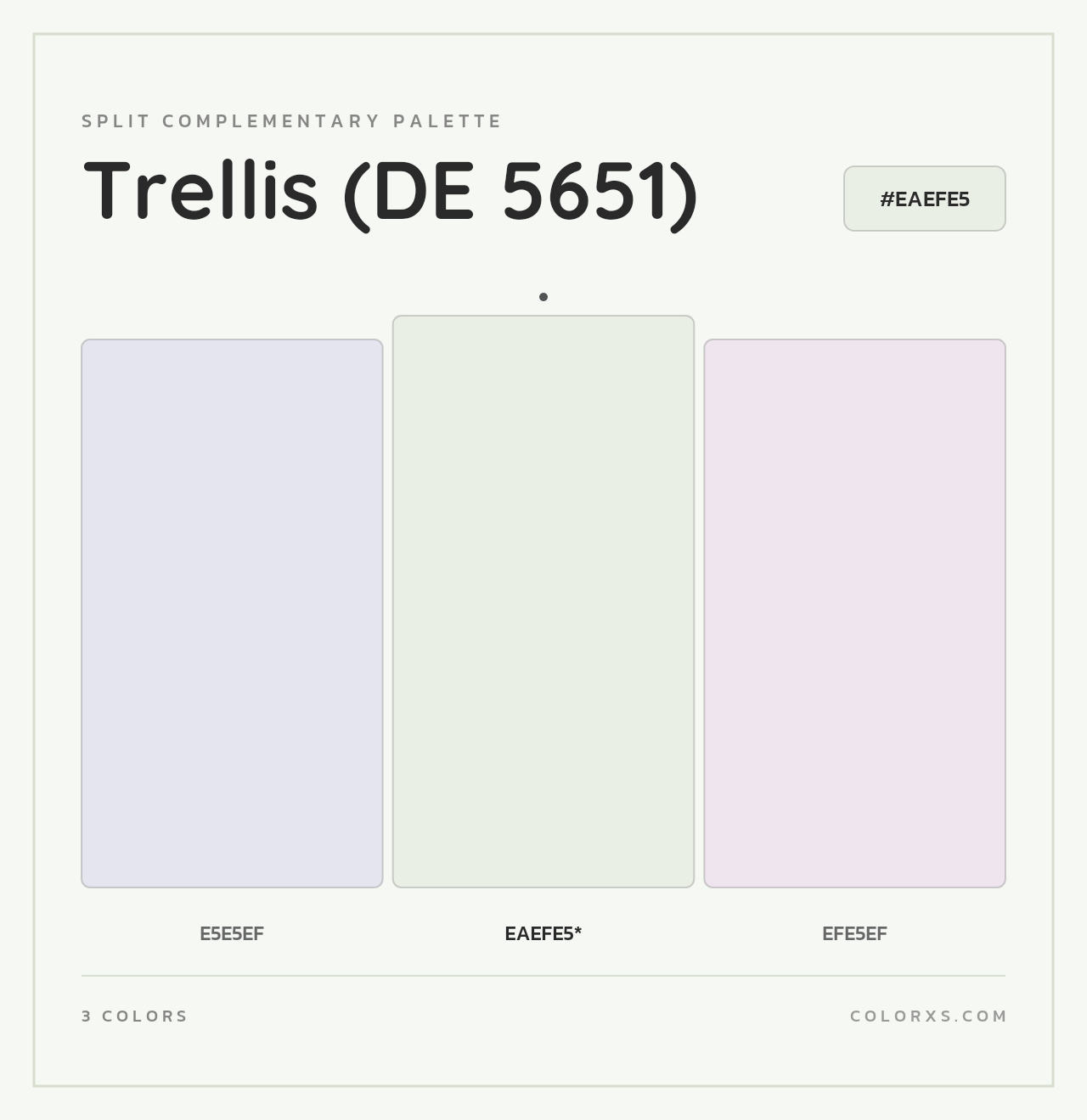 Trellis (DE 5651) - Split-Complementary Color Palette
