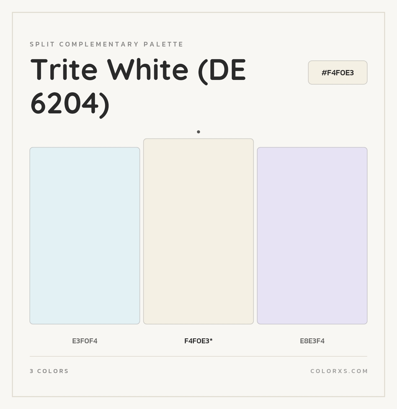 Trite White (DE 6204) - Split-Complementary Color Palette