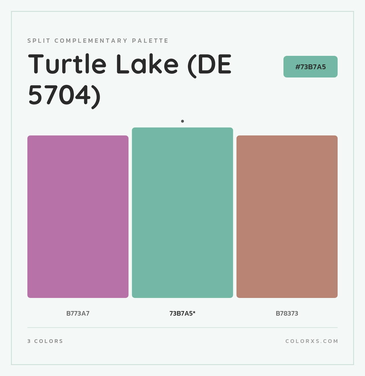 Turtle Lake (DE 5704) - Split-Complementary Color Palette