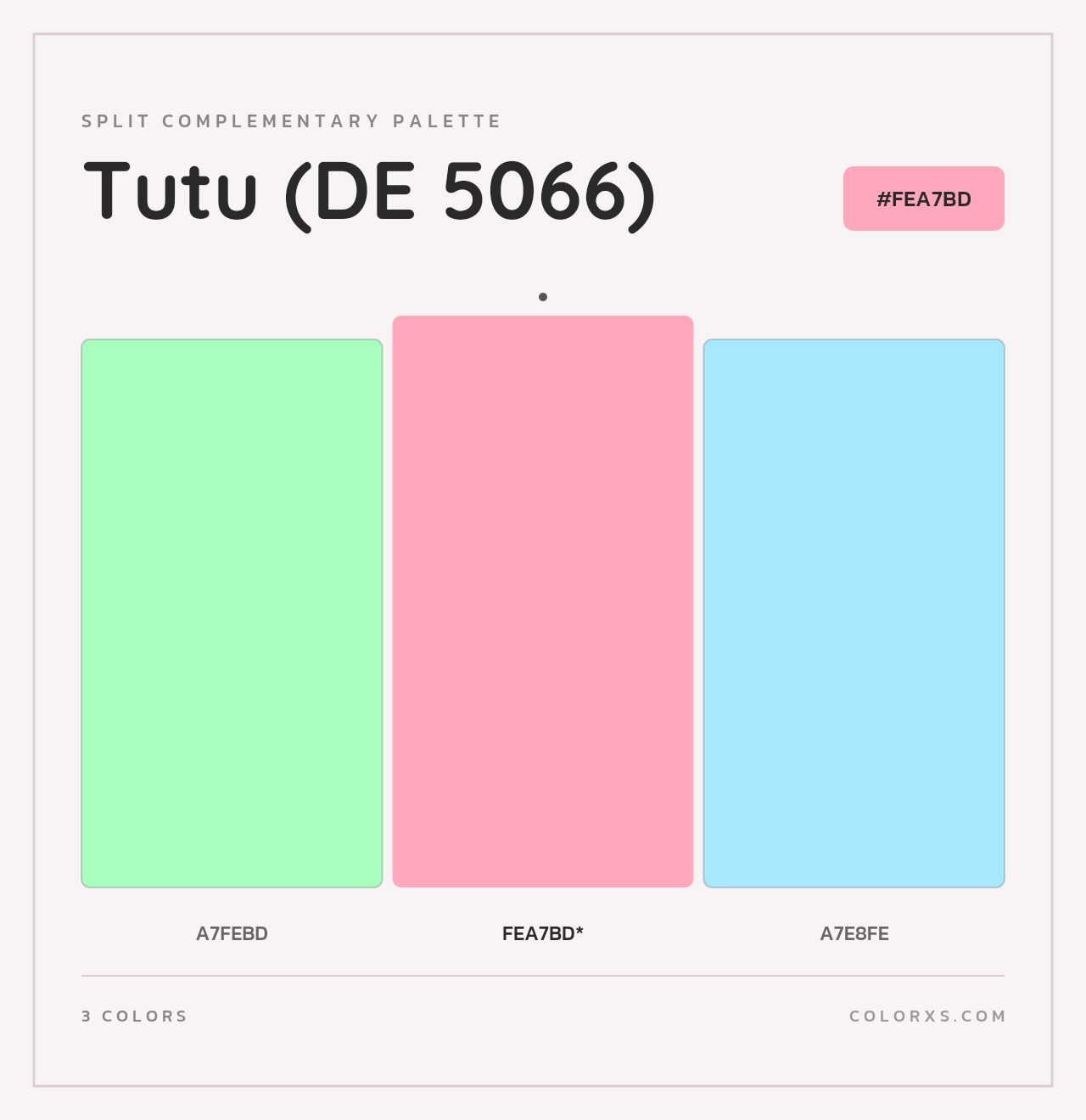 Tutu (DE 5066) - Split-Complementary Color Palette