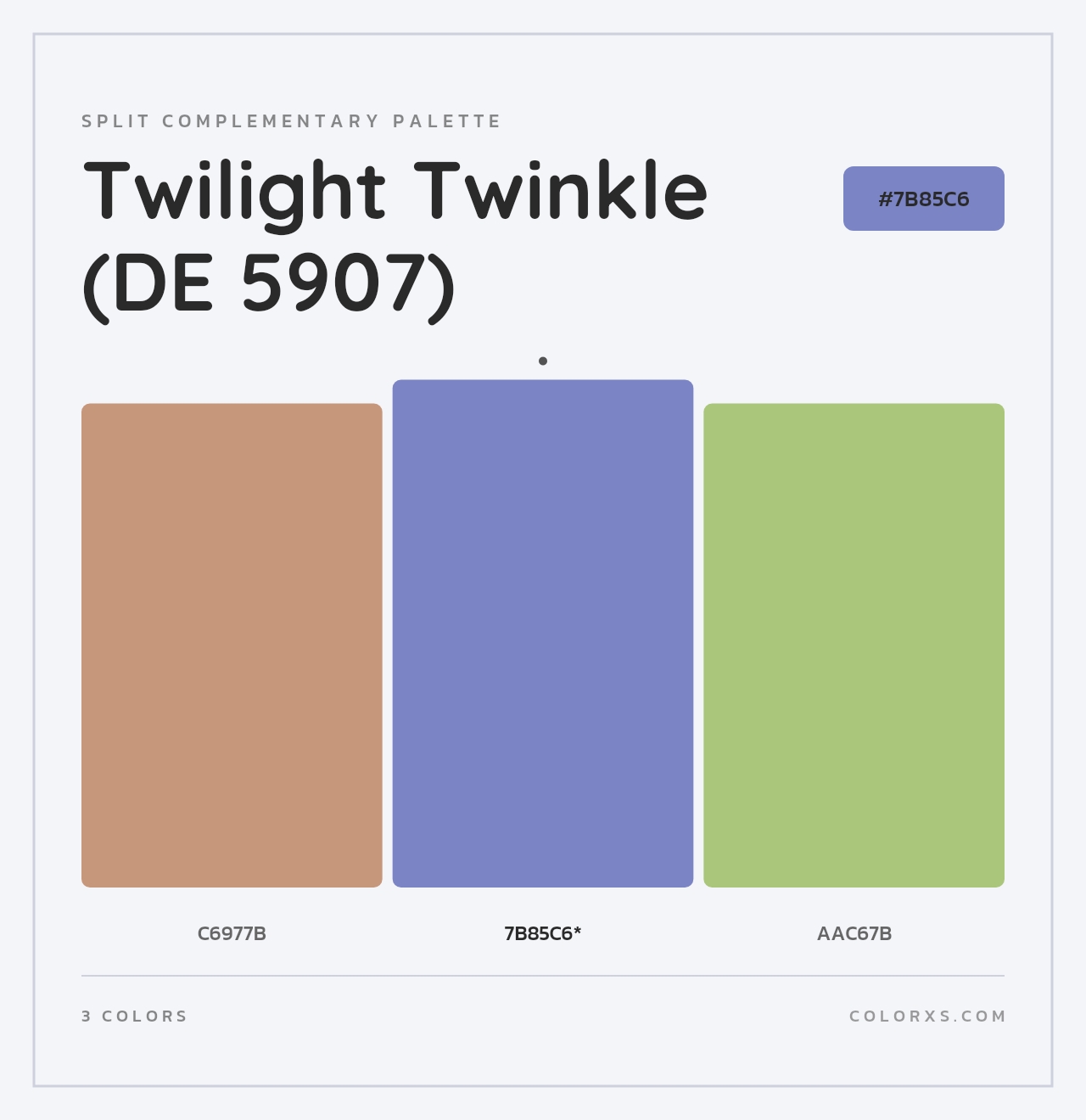 Twilight Twinkle (DE 5907) - Split-Complementary Color Palette