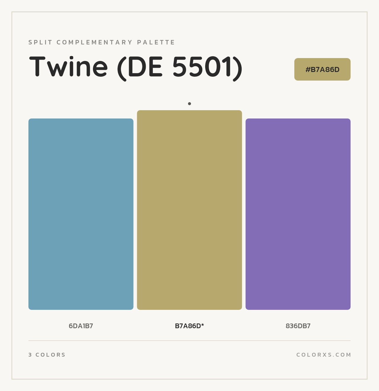 Twine (DE 5501) - Split-Complementary Color Palette