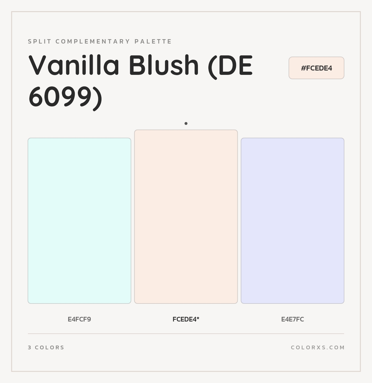 Vanilla Blush (DE 6099) - Split-Complementary Color Palette