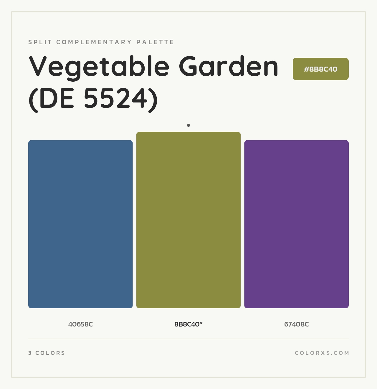 Vegetable Garden (DE 5524) - Split-Complementary Color Palette