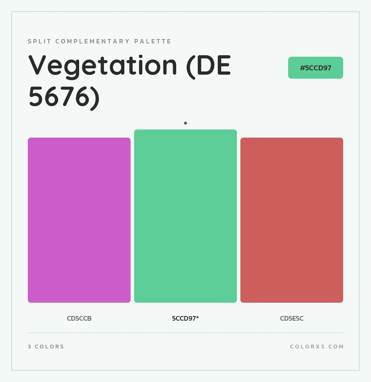 Vegetation (DE 5676) - Split-Complementary Color Palette