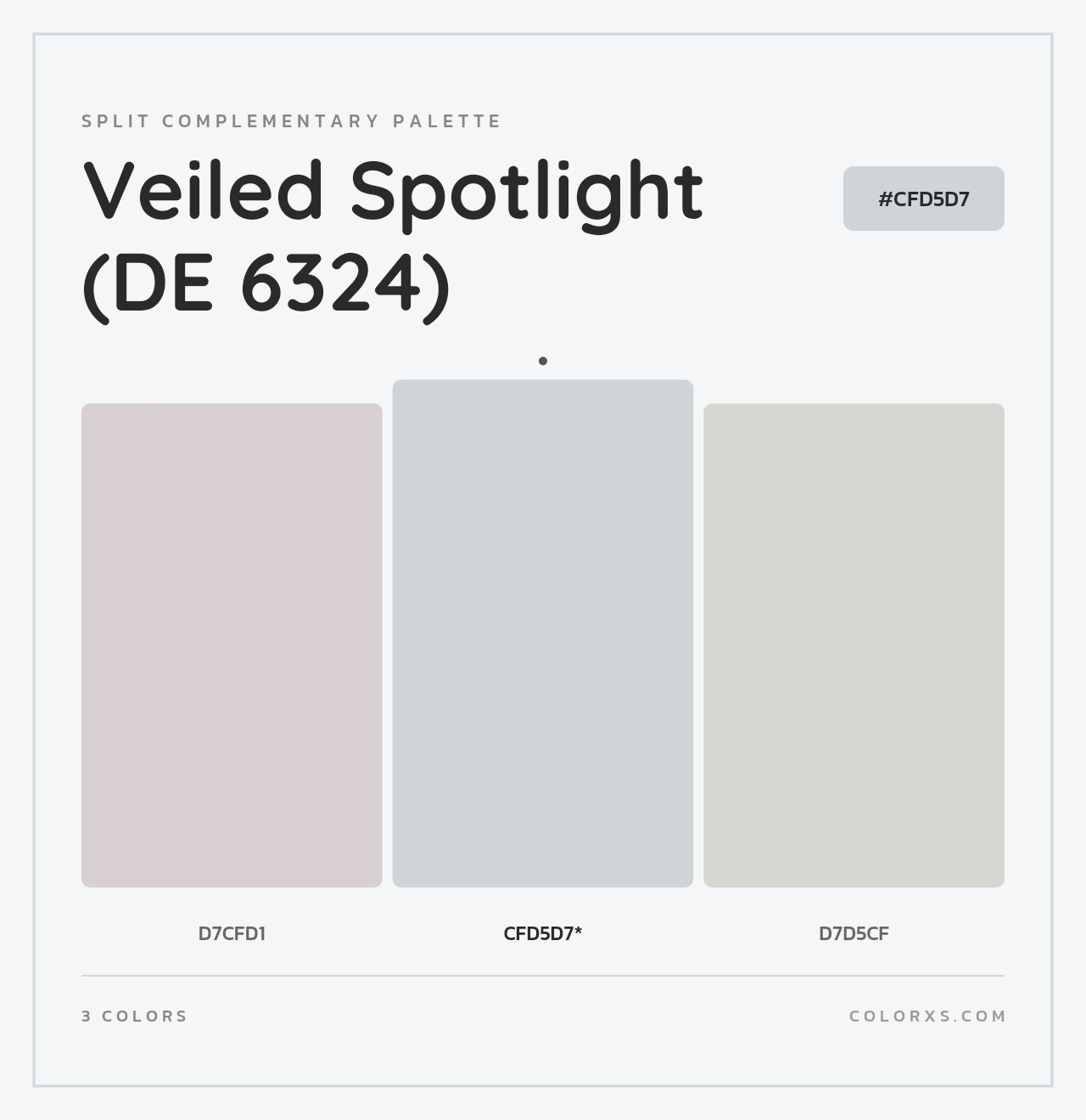Veiled Spotlight (DE 6324) - Split-Complementary Color Palette