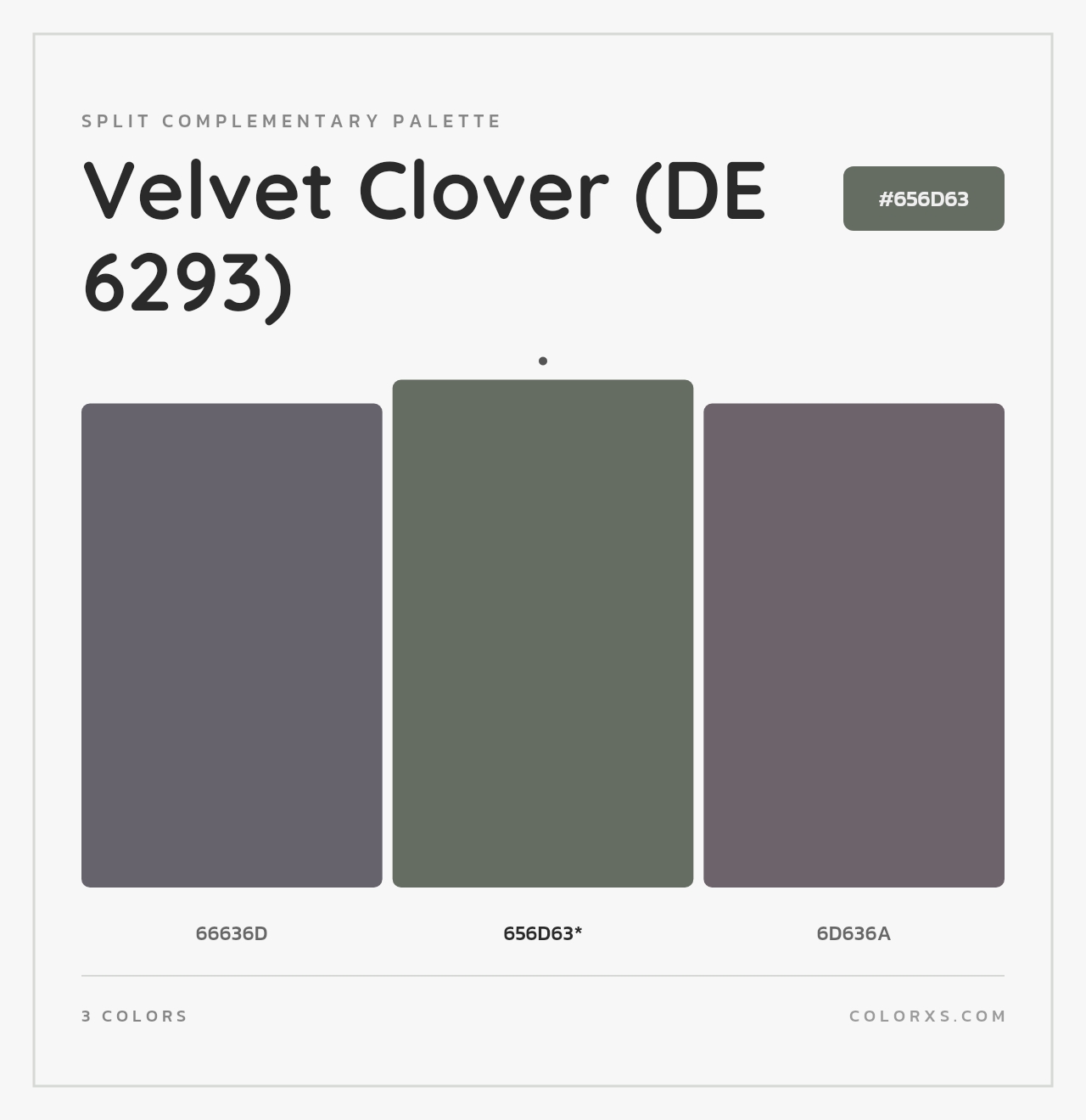 Velvet Clover (DE 6293) - Split-Complementary Color Palette