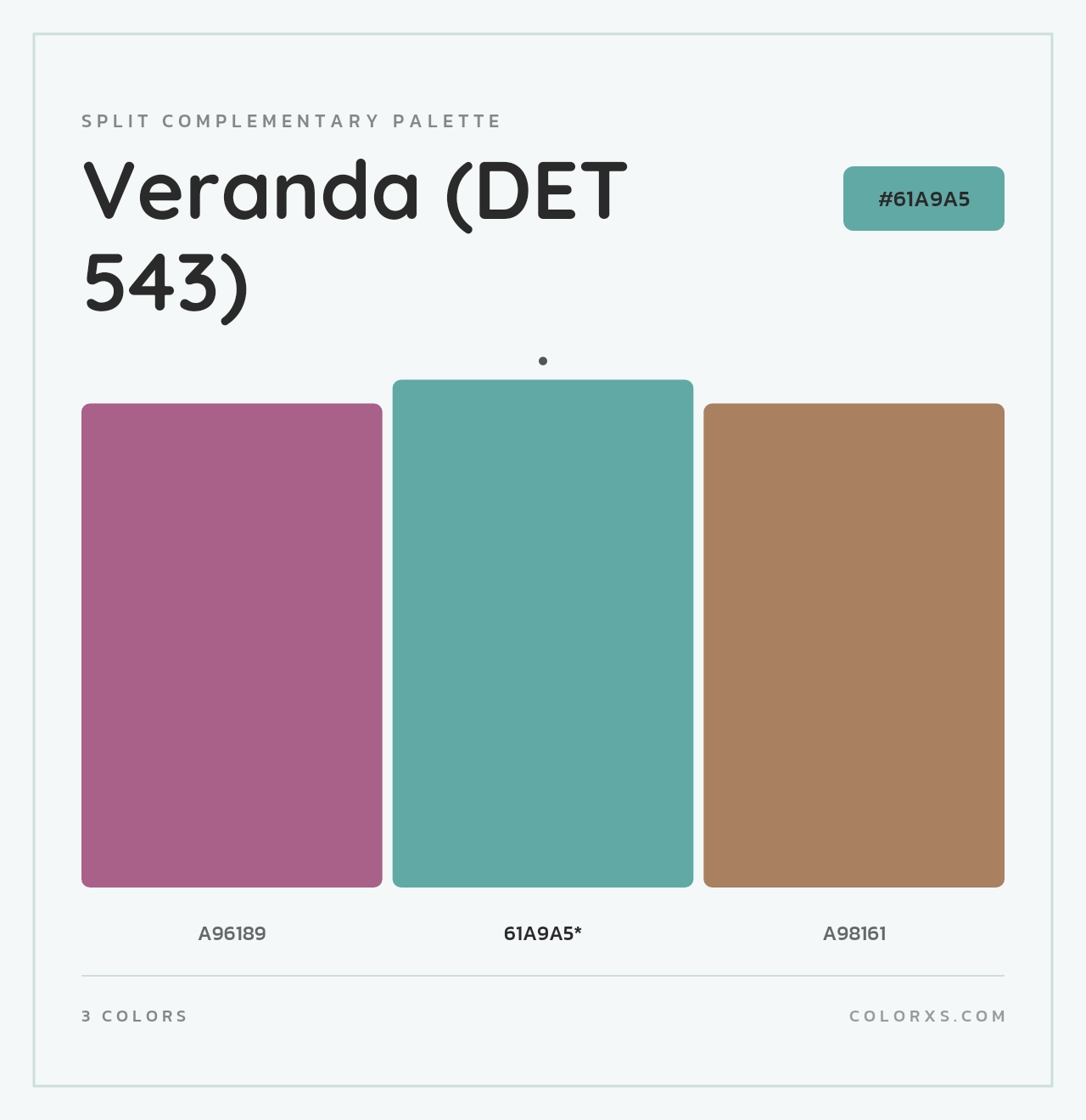 Veranda (DET 543) - Split-Complementary Color Palette