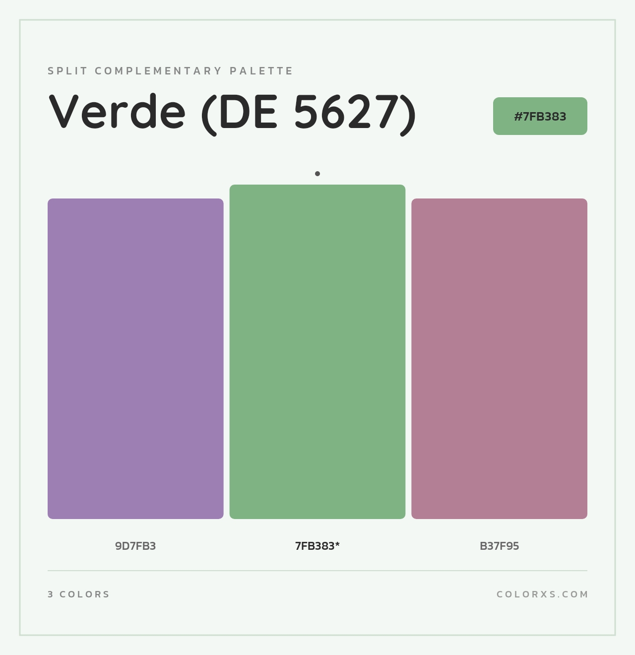 Verde (DE 5627) - Split-Complementary Color Palette