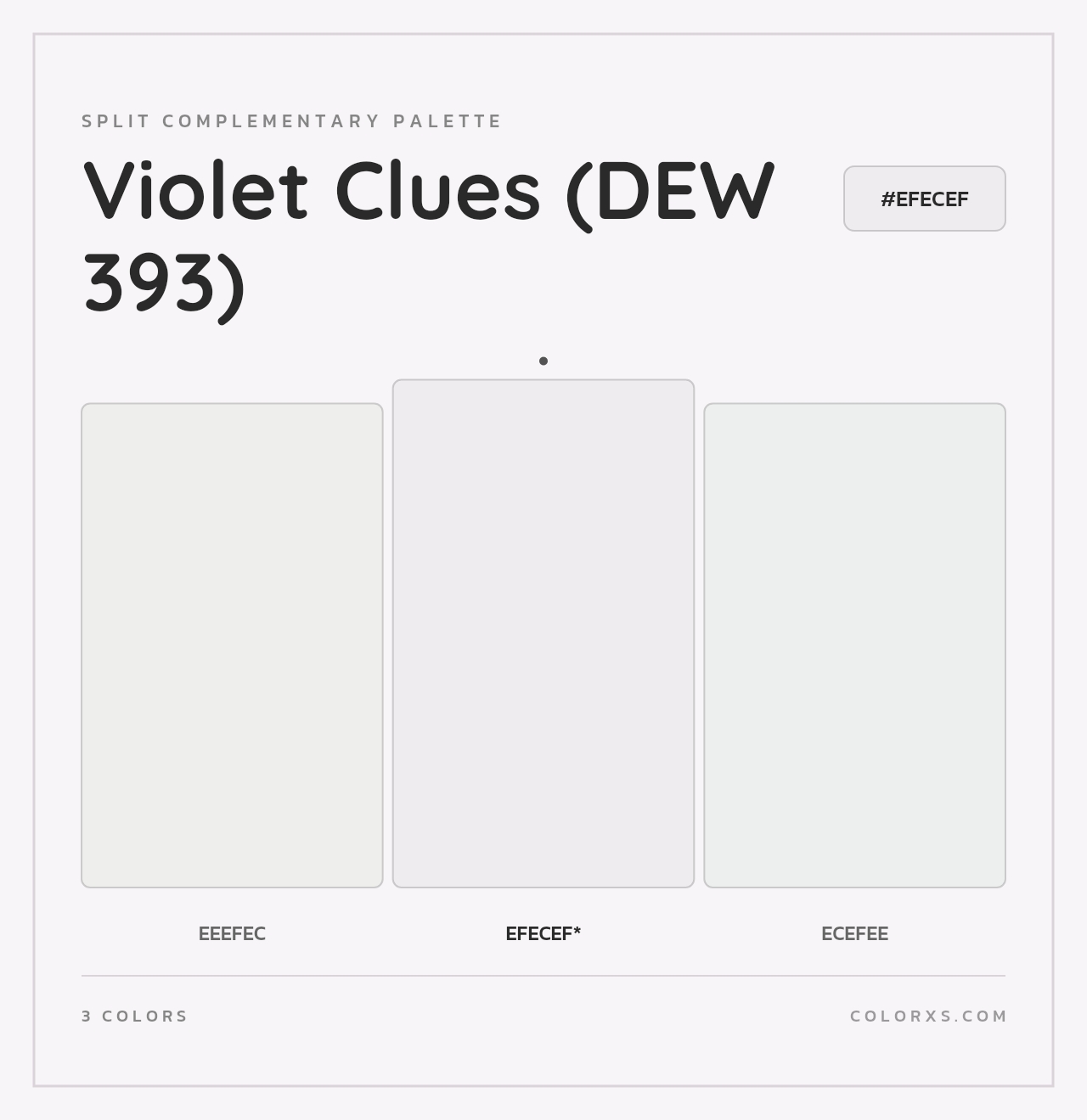 Violet Clues (DEW 393) - Split-Complementary Color Palette