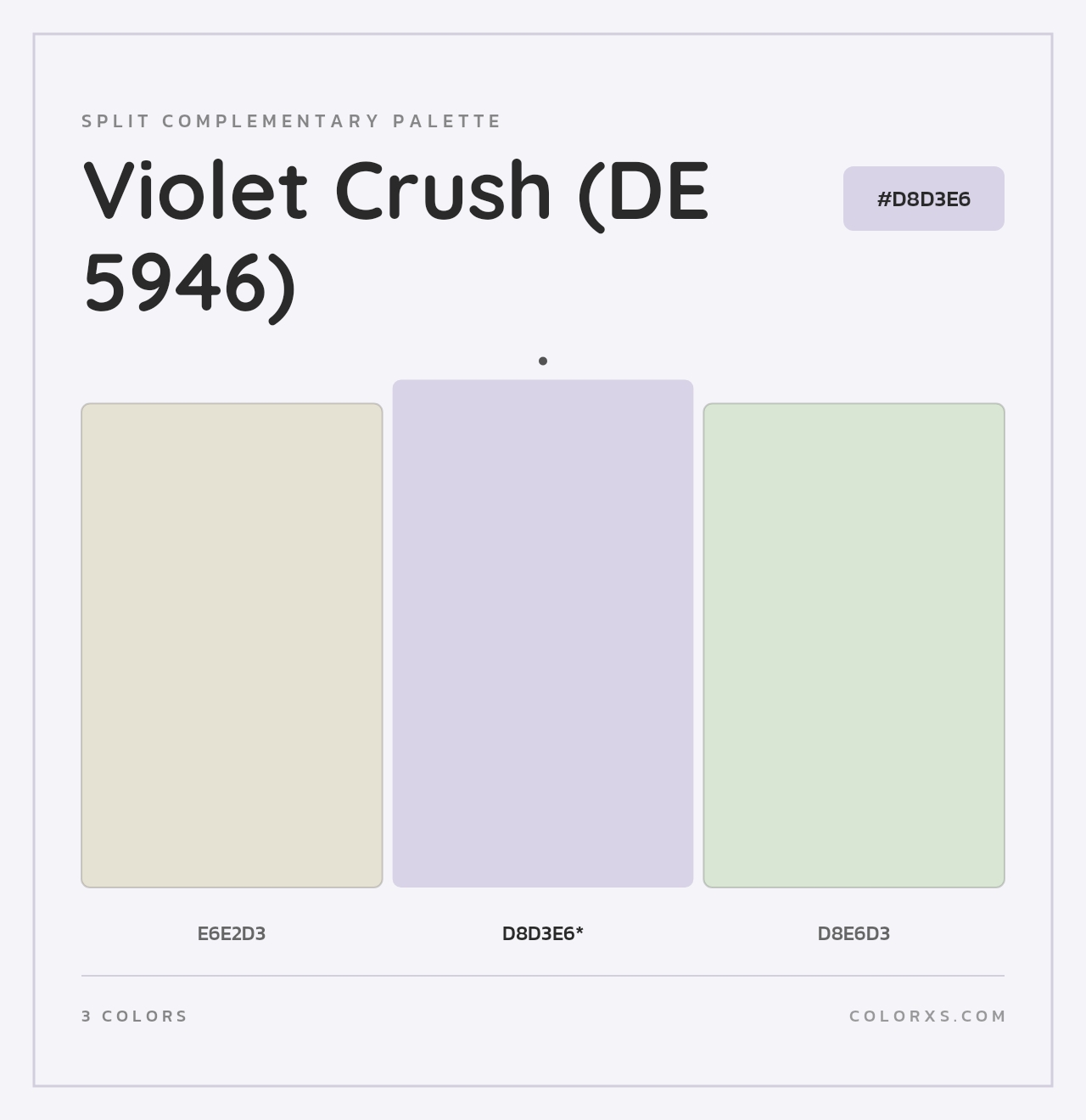 Violet Crush (DE 5946) - Split-Complementary Color Palette