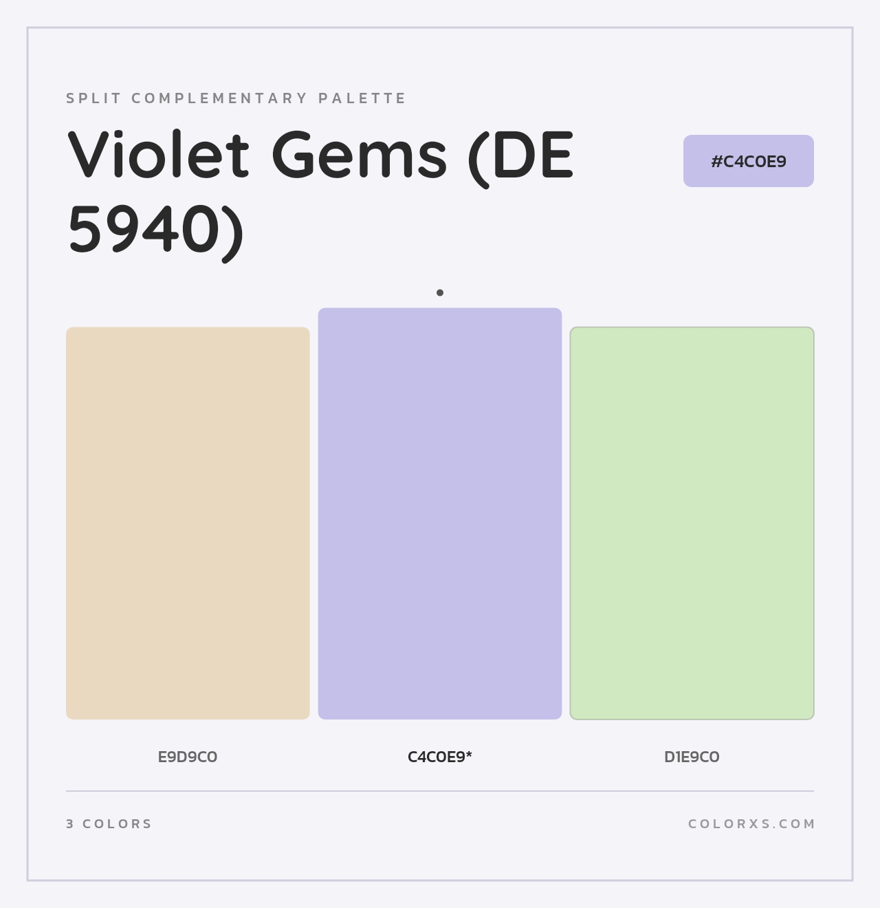 Violet Gems (DE 5940) - Split-Complementary Color Palette