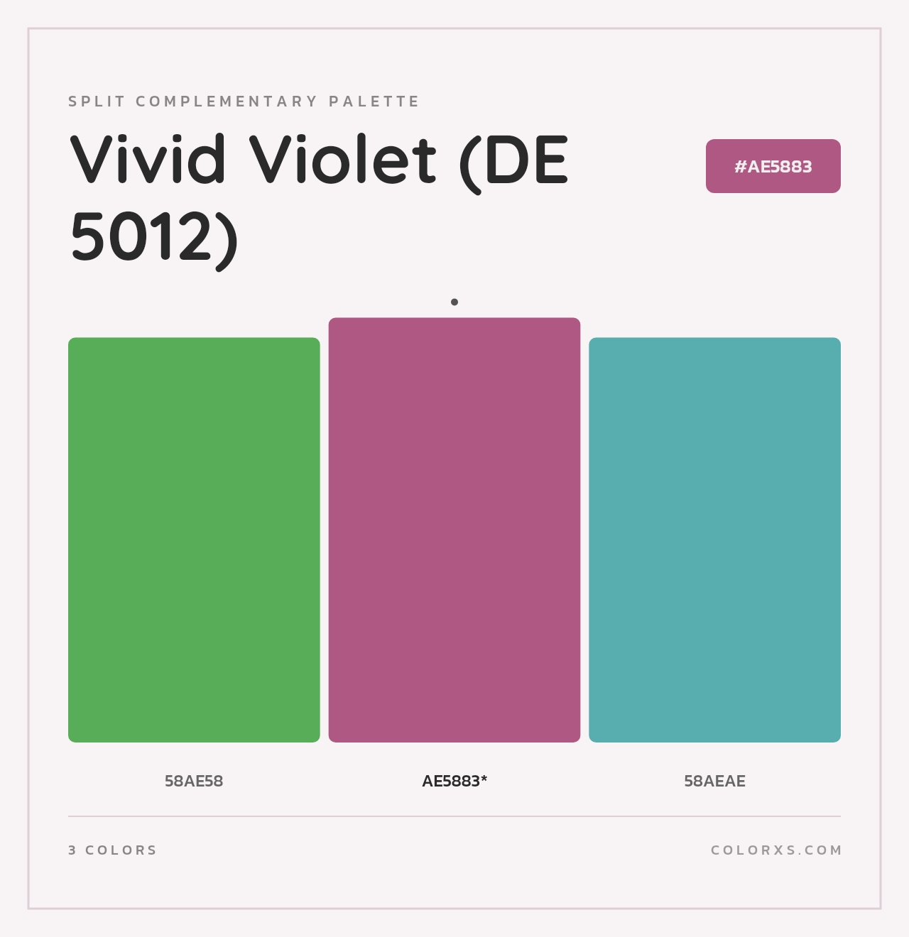 Vivid Violet (DE 5012) - Split-Complementary Color Palette