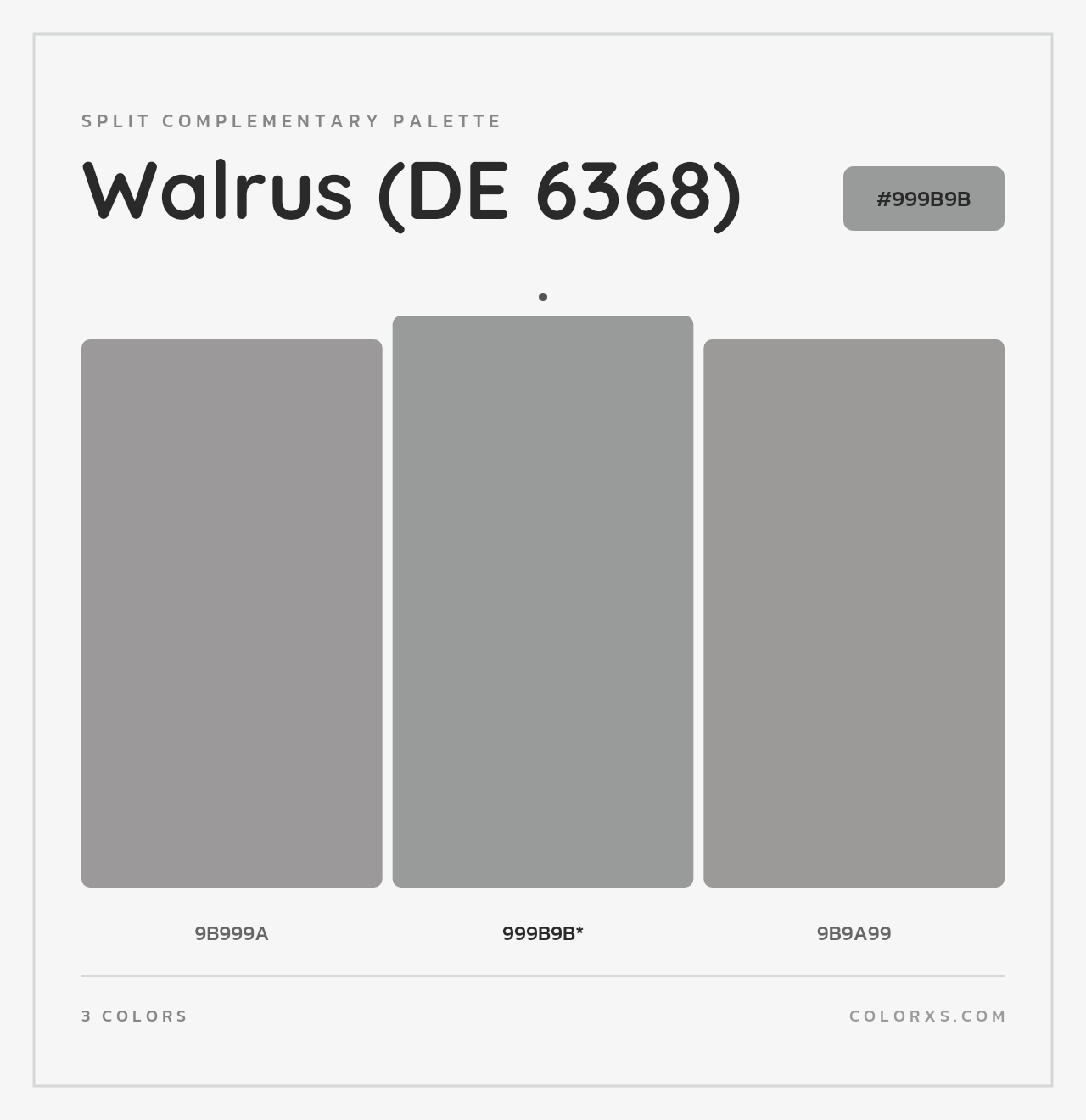 Walrus (DE 6368) - Split-Complementary Color Palette