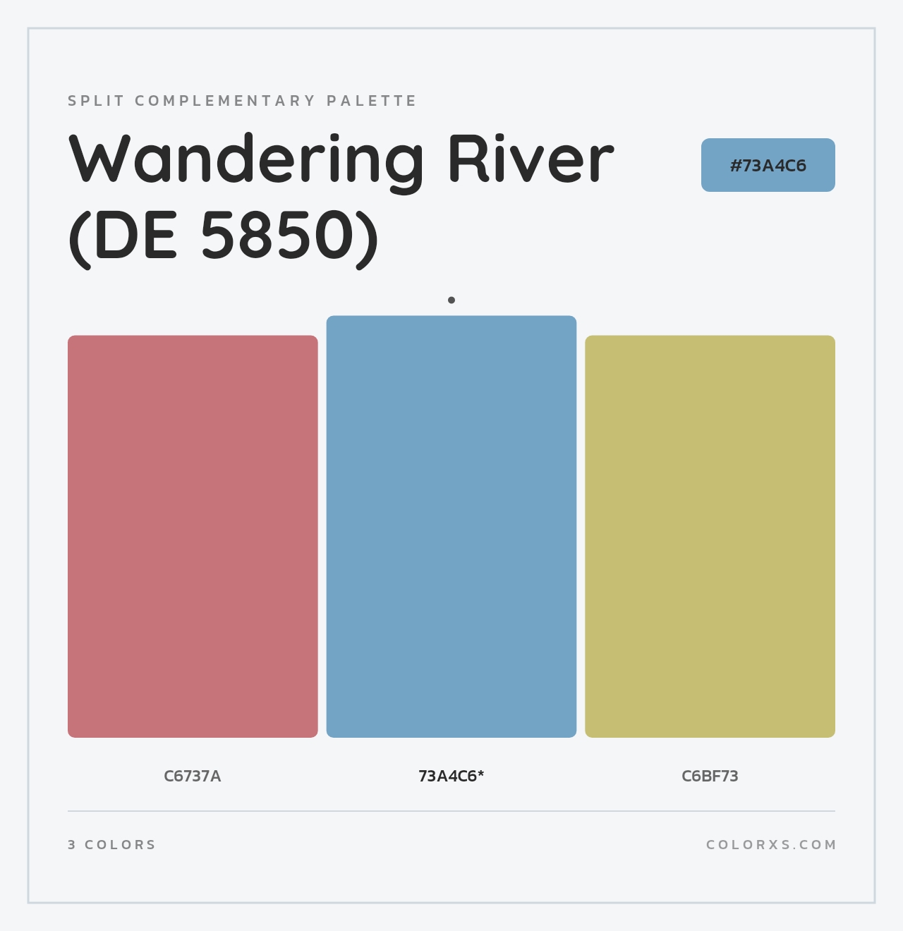 Wandering River (DE 5850) - Split-Complementary Color Palette