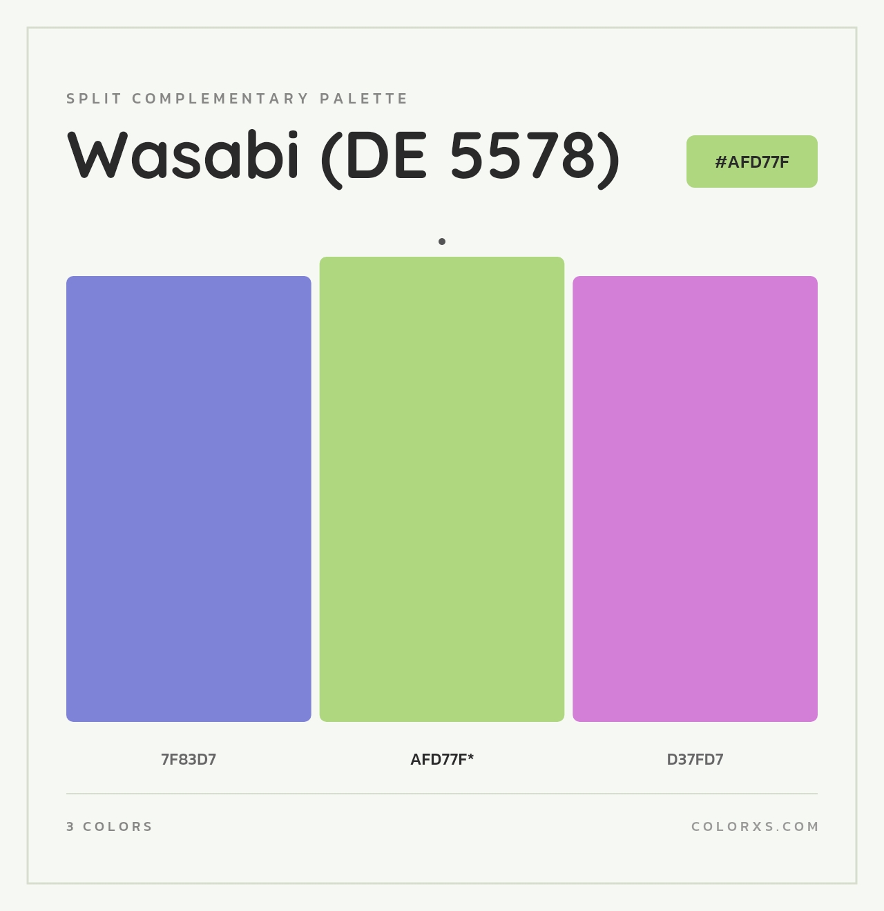 Wasabi (DE 5578) - Split-Complementary Color Palette