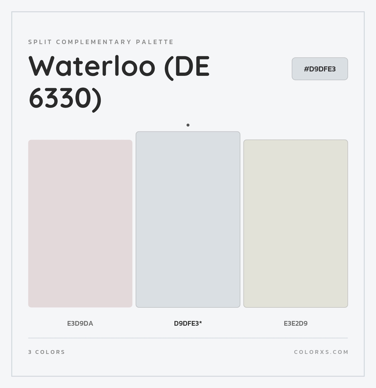 Waterloo (DE 6330) - Split-Complementary Color Palette