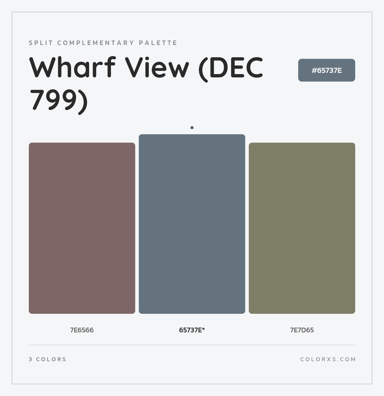 Wharf View (DEC 799) - Split-Complementary Color Palette