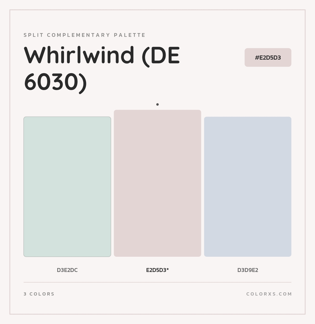 Whirlwind (DE 6030) - Split-Complementary Color Palette