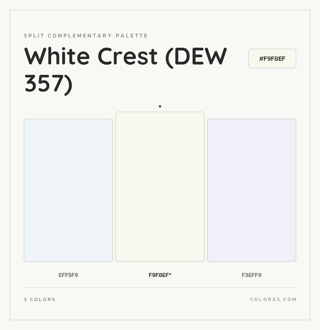 White Crest (DEW 357) - Split-Complementary Color Palette