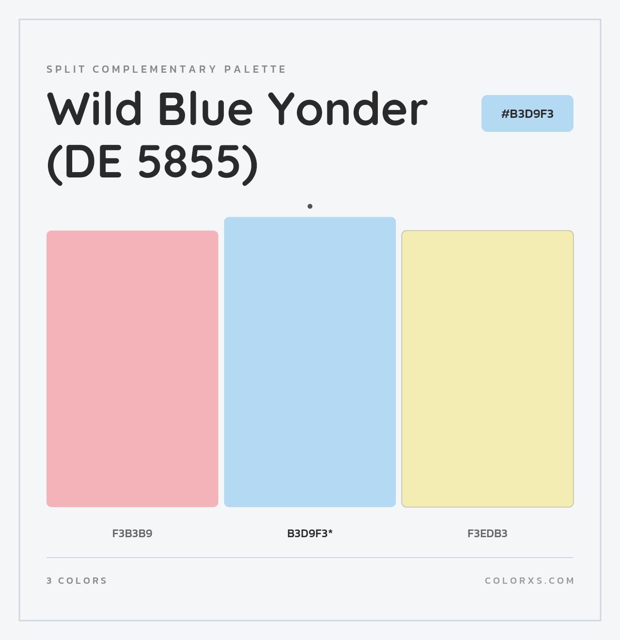Wild Blue Yonder (DE 5855) - Split-Complementary Color Palette