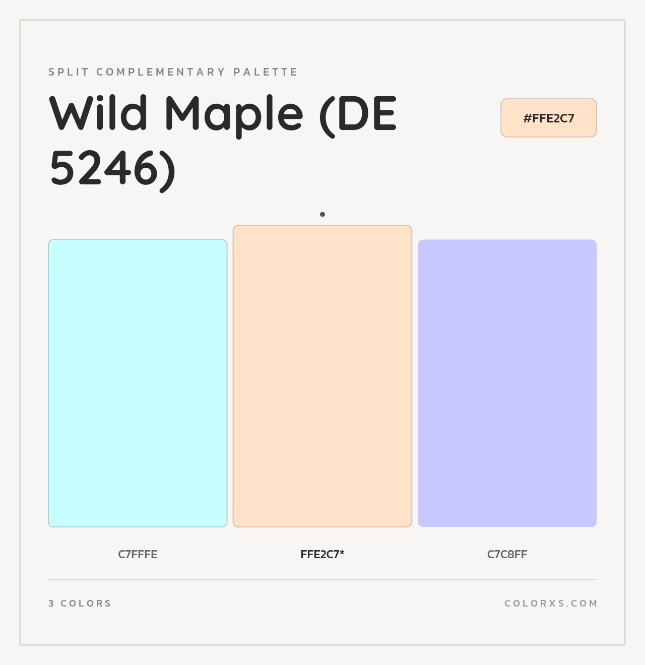 Wild Maple (DE 5246) - Split-Complementary Color Palette
