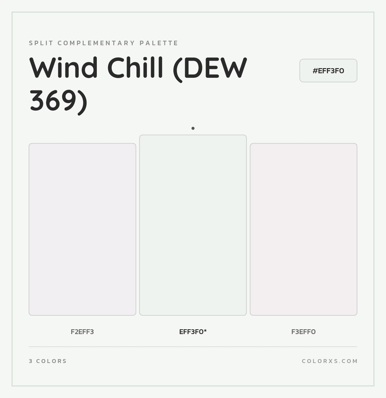 Wind Chill (DEW 369) - Split-Complementary Color Palette