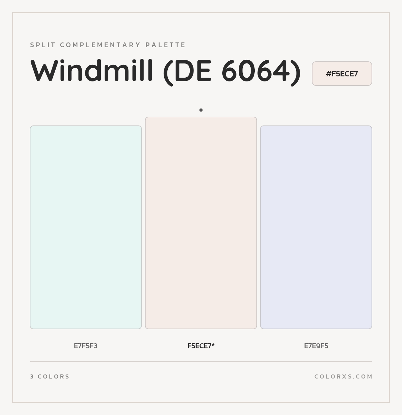 Windmill (DE 6064) - Split-Complementary Color Palette
