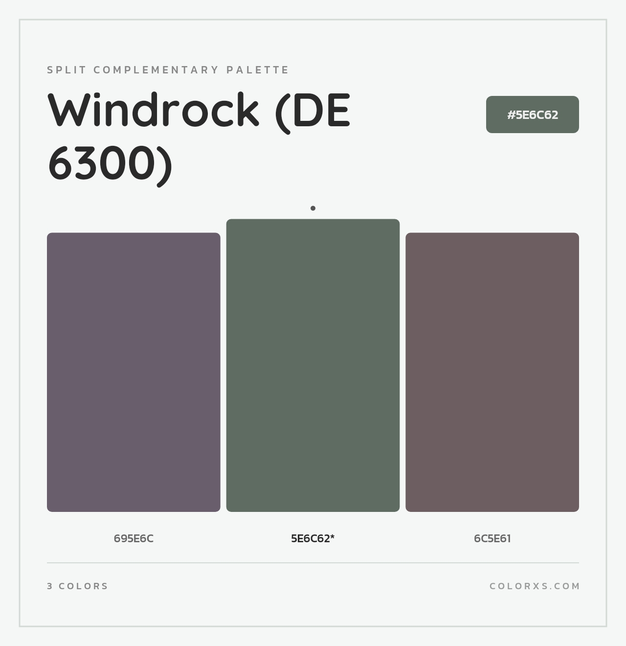 Windrock (DE 6300) - Split-Complementary Color Palette
