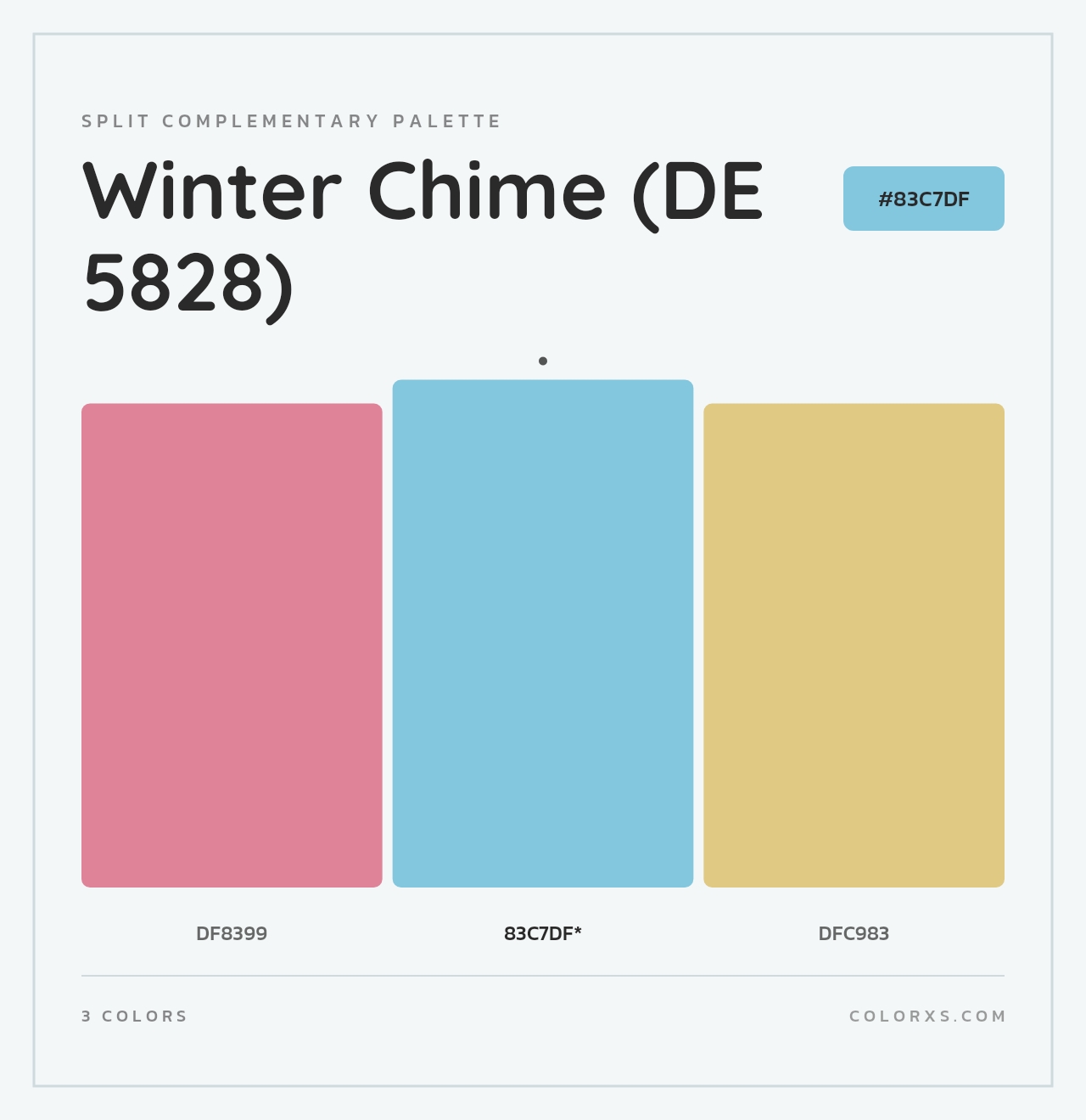 Winter Chime (DE 5828) - Split-Complementary Color Palette