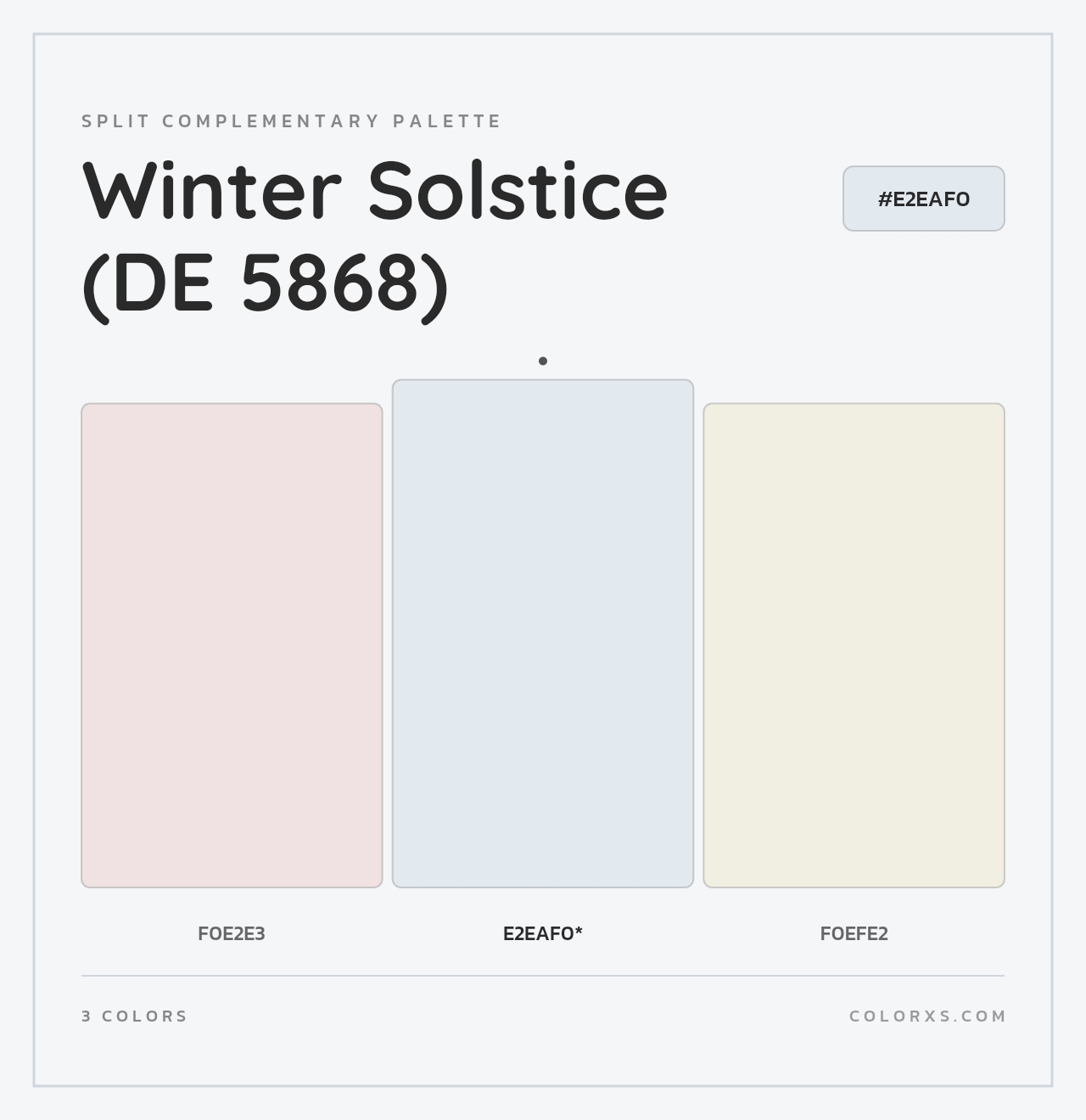 Winter Solstice (DE 5868) - Split-Complementary Color Palette
