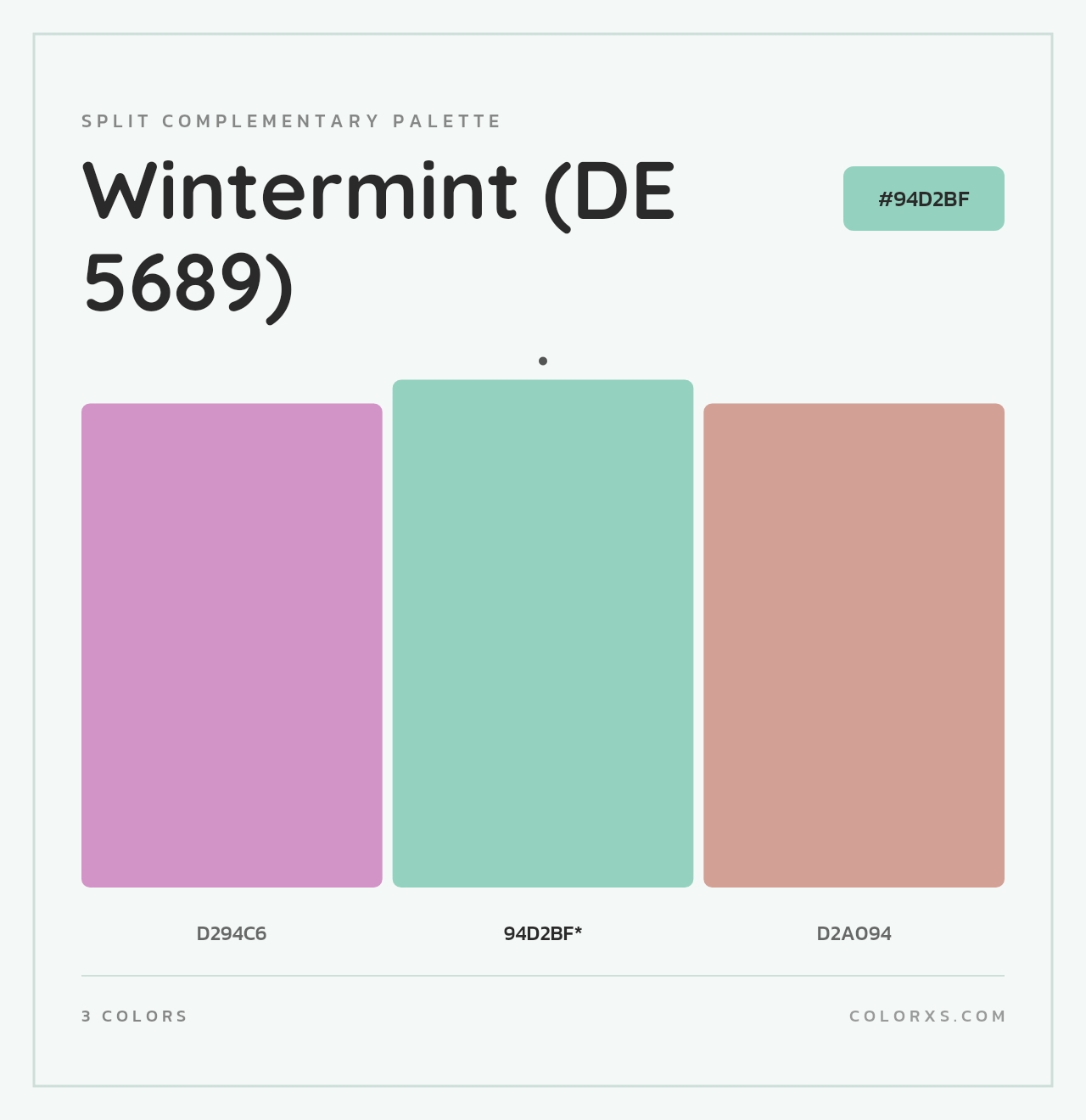 Wintermint (DE 5689) - Split-Complementary Color Palette