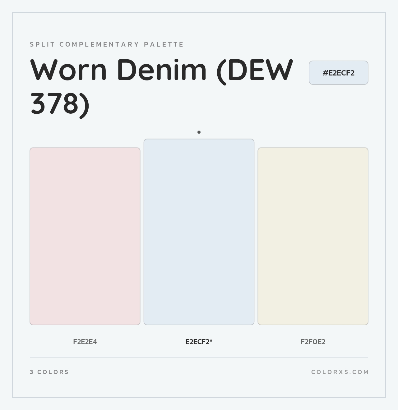 Worn Denim (DEW 378) - Split-Complementary Color Palette