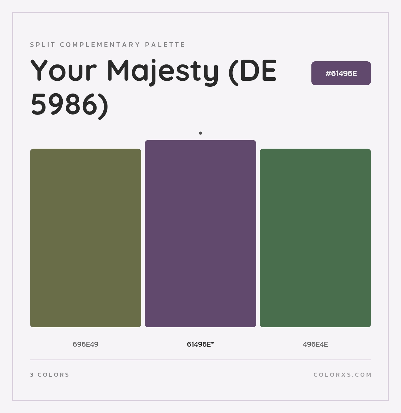 Your Majesty (DE 5986) - Split-Complementary Color Palette