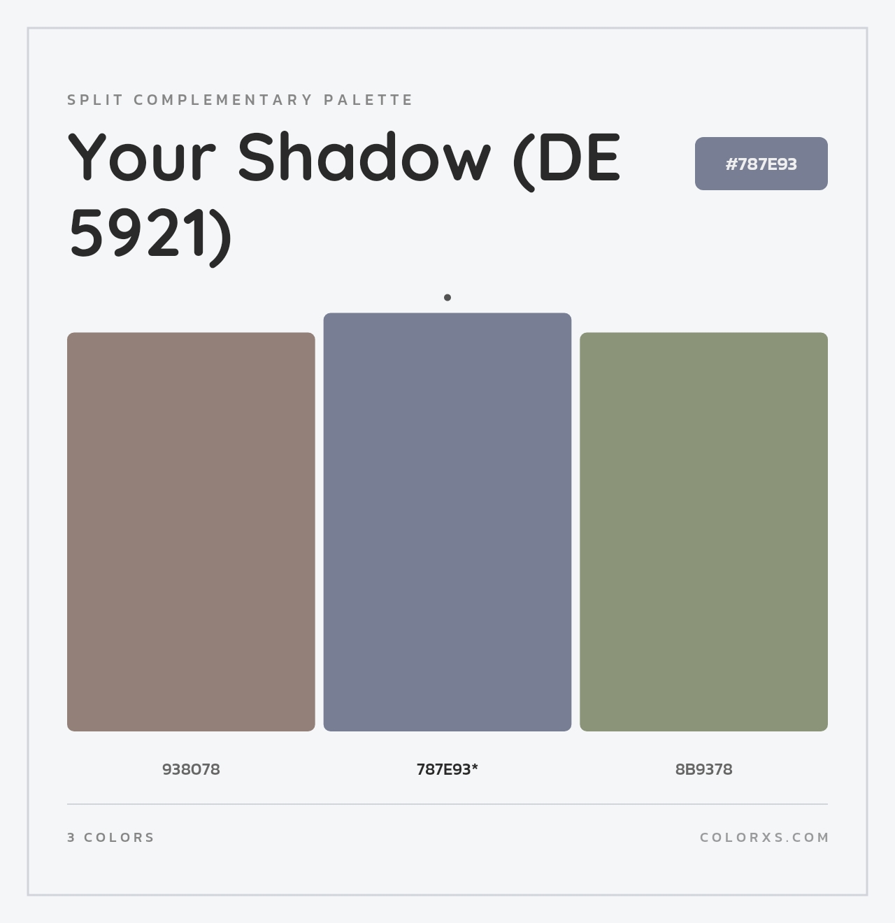 Your Shadow (DE 5921) - Split-Complementary Color Palette