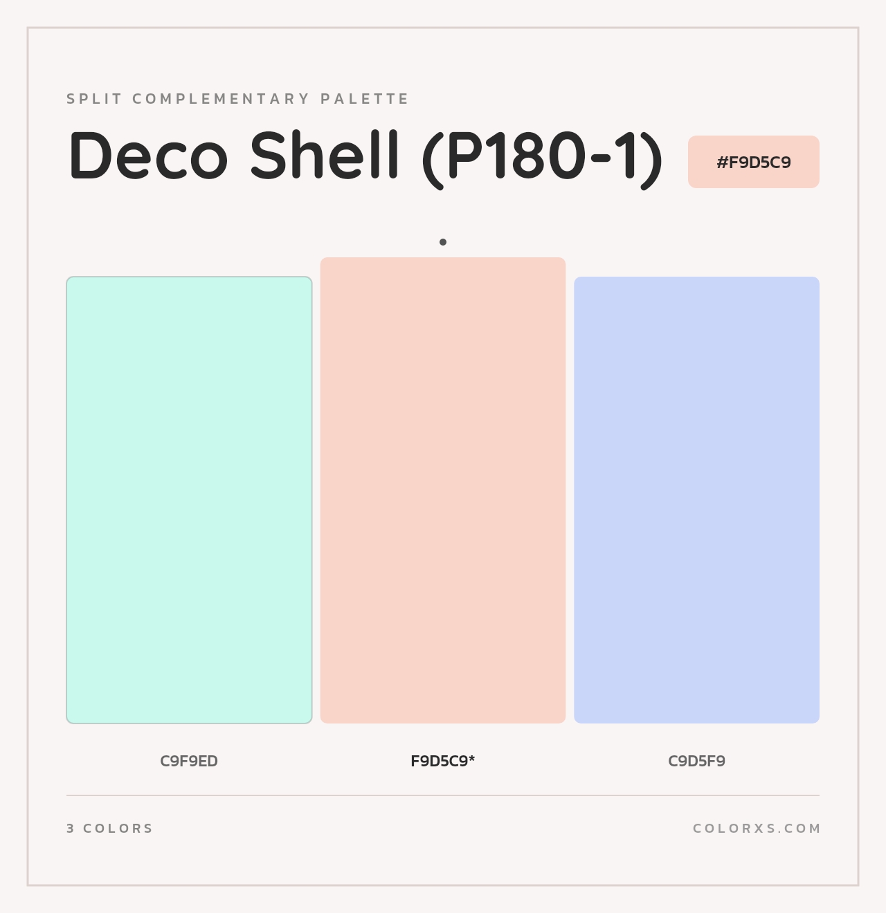 Deco Shell (P180-1) - Split-Complementary Color Palette