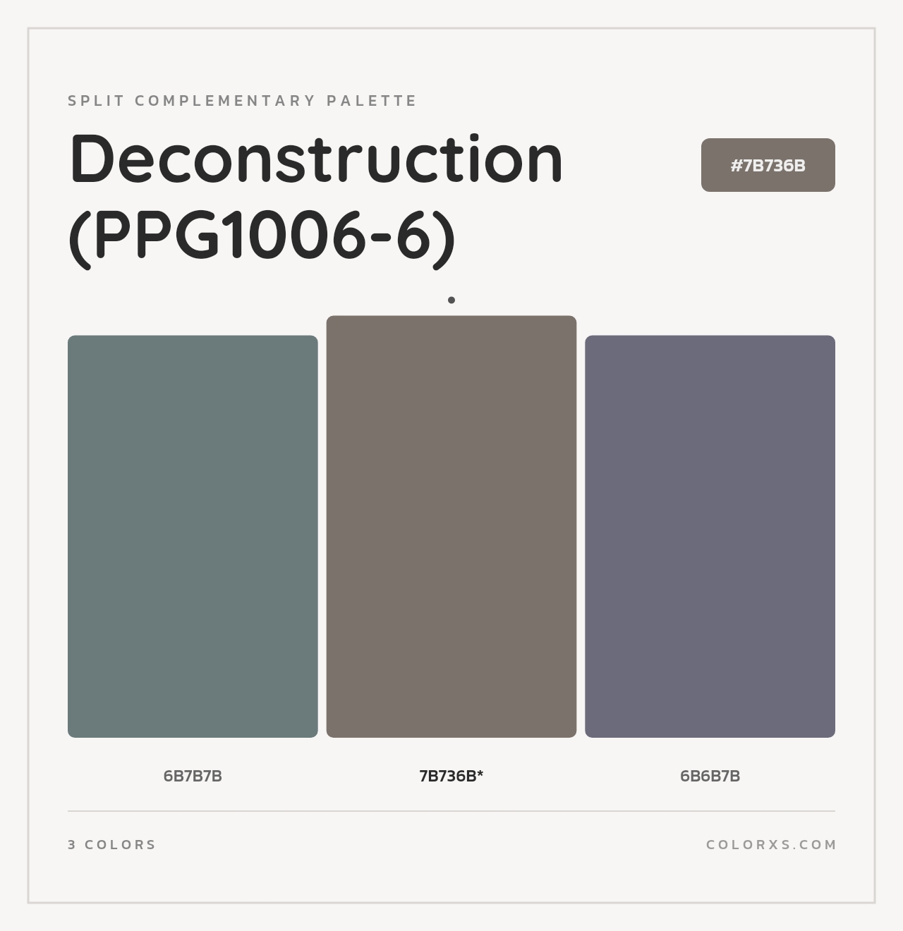 Deconstruction (PPG1006-6) - Split-Complementary Color Palette