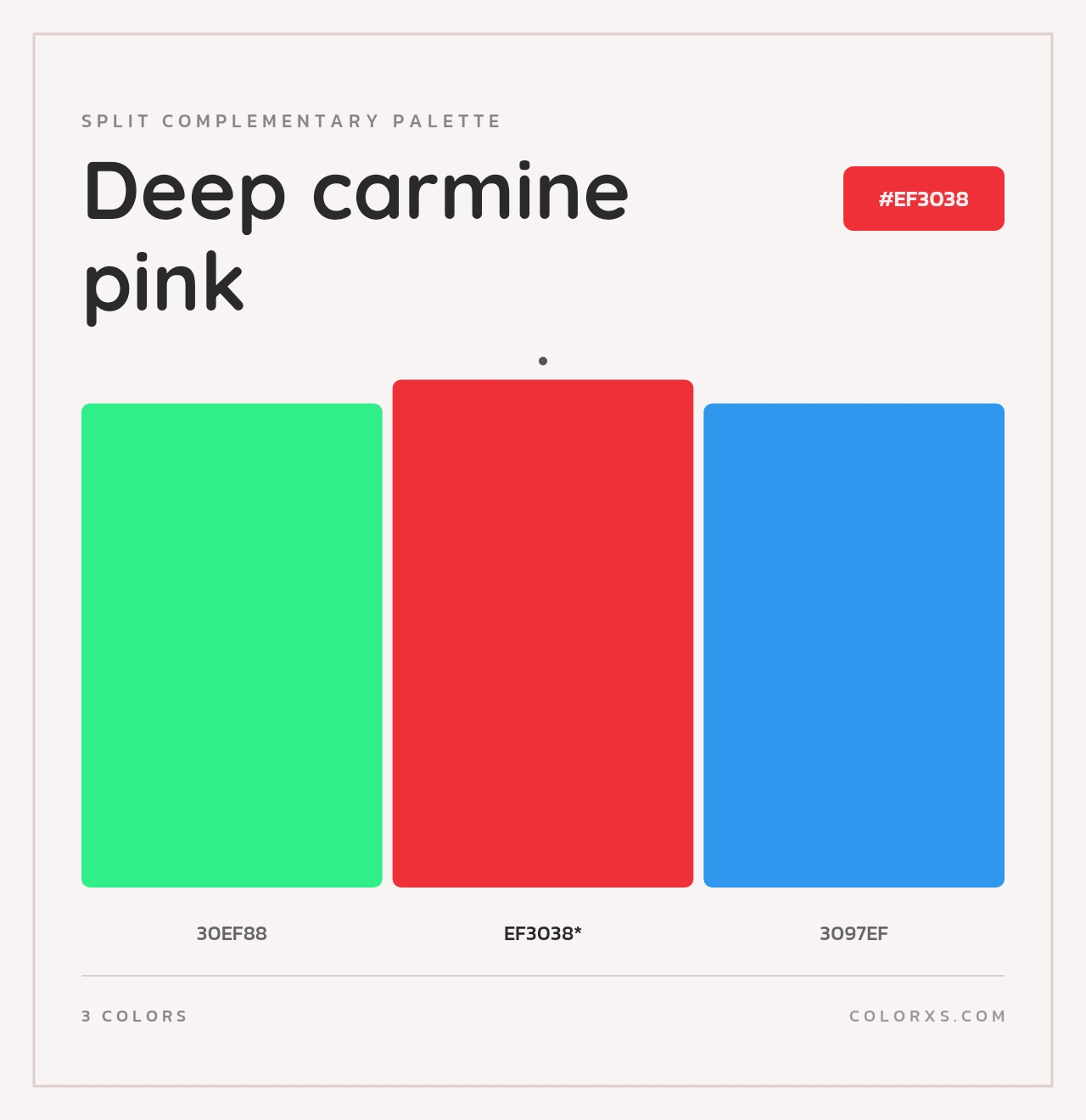 Deep carmine pink - Split-Complementary Color Palette