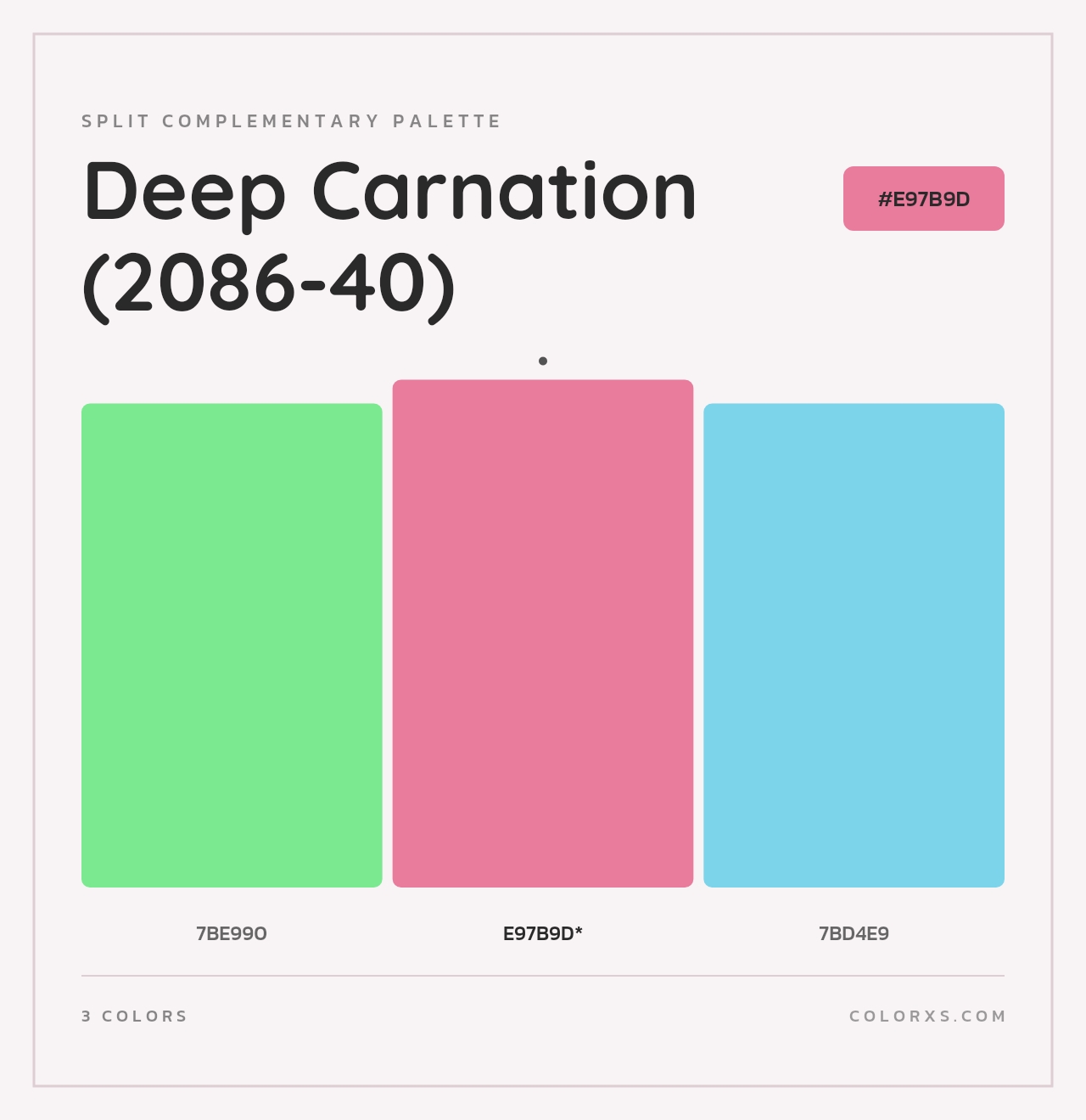 Deep Carnation (2086-40) - Split-Complementary Color Palette