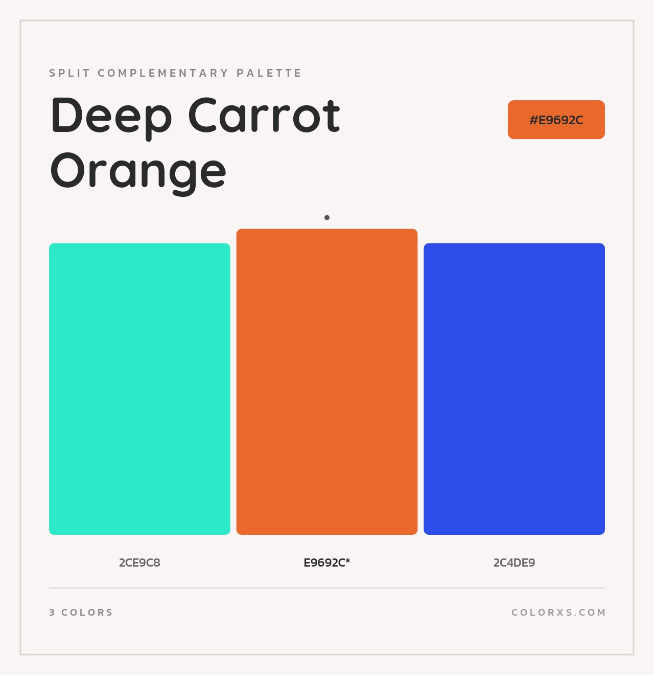 Deep Carrot Orange - Split-Complementary Color Palette
