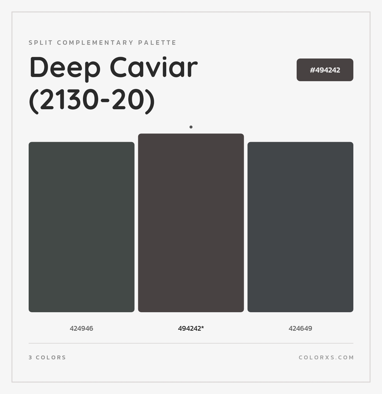 Deep Caviar (2130-20) - Split-Complementary Color Palette