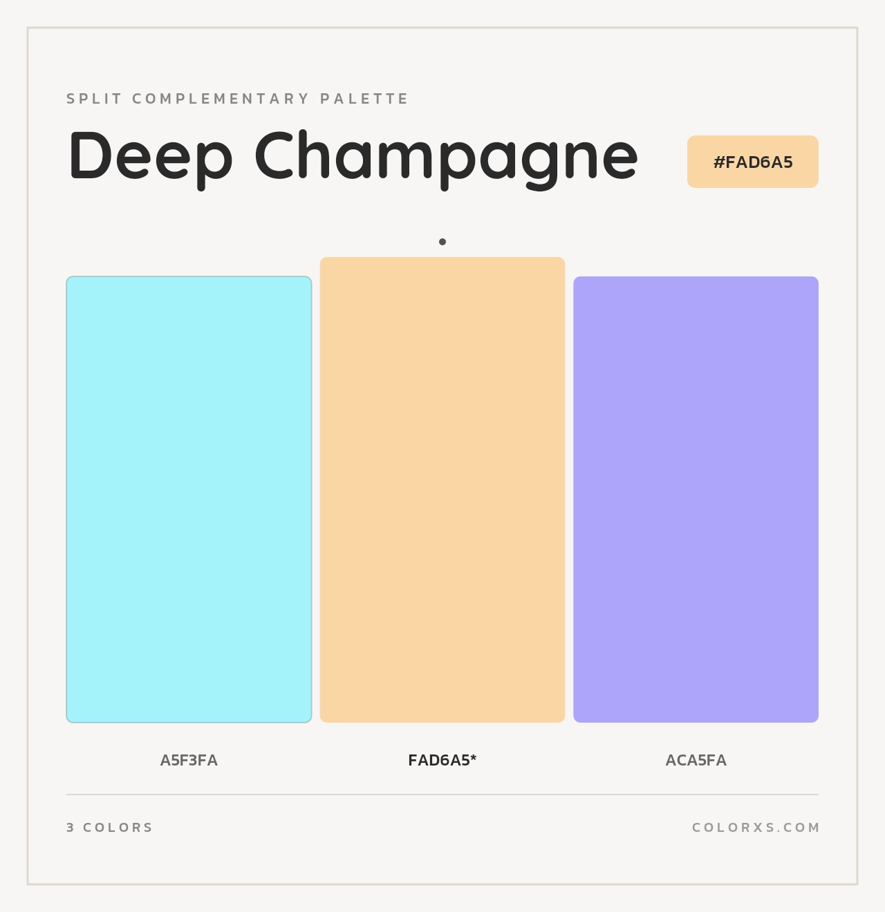 Deep Champagne - Split-Complementary Color Palette