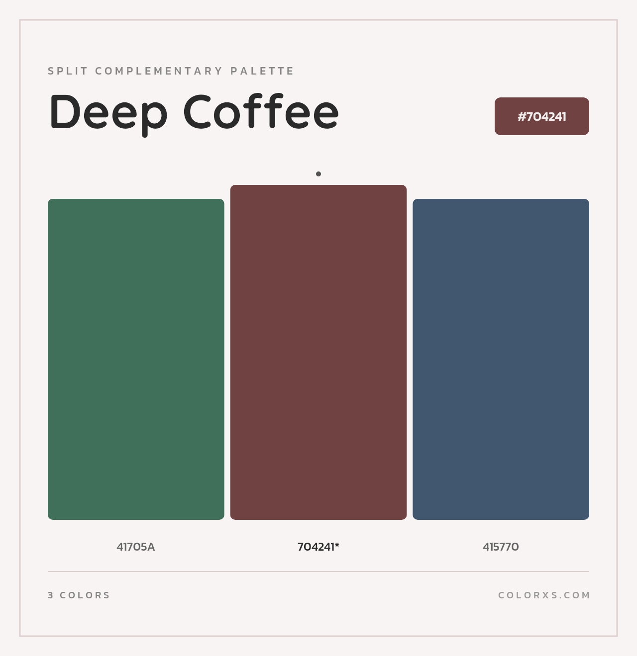 Deep Coffee - Split-Complementary Color Palette
