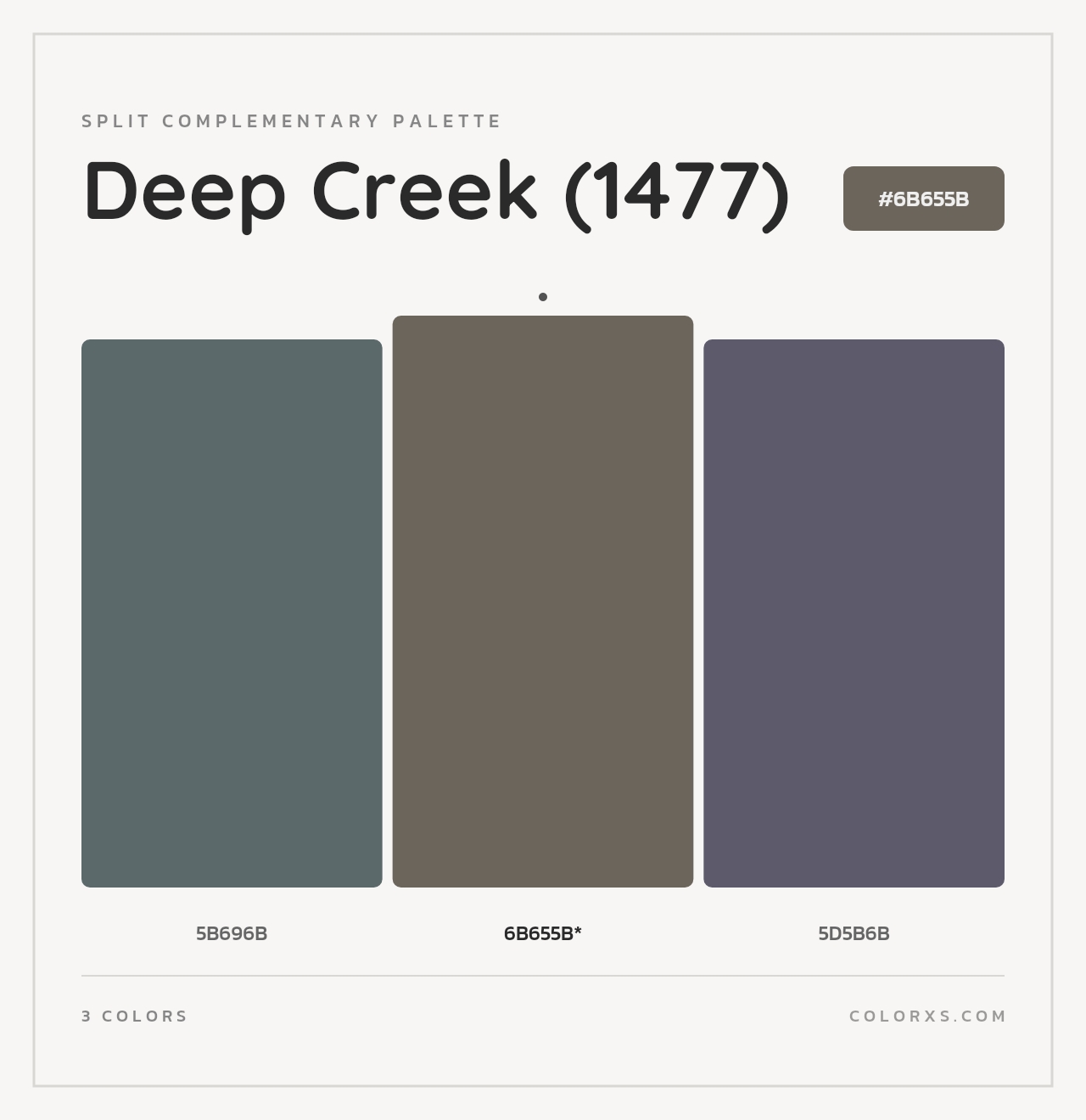 Deep Creek (1477) - Split-Complementary Color Palette
