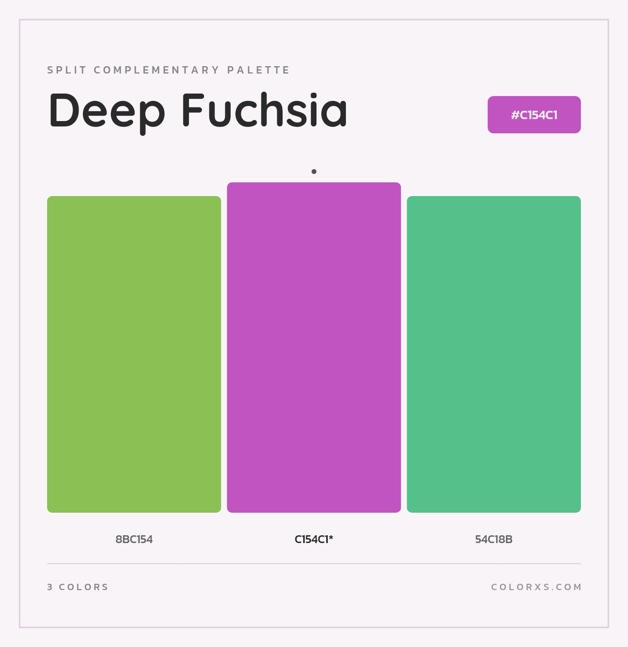 Deep Fuchsia - Split-Complementary Color Palette