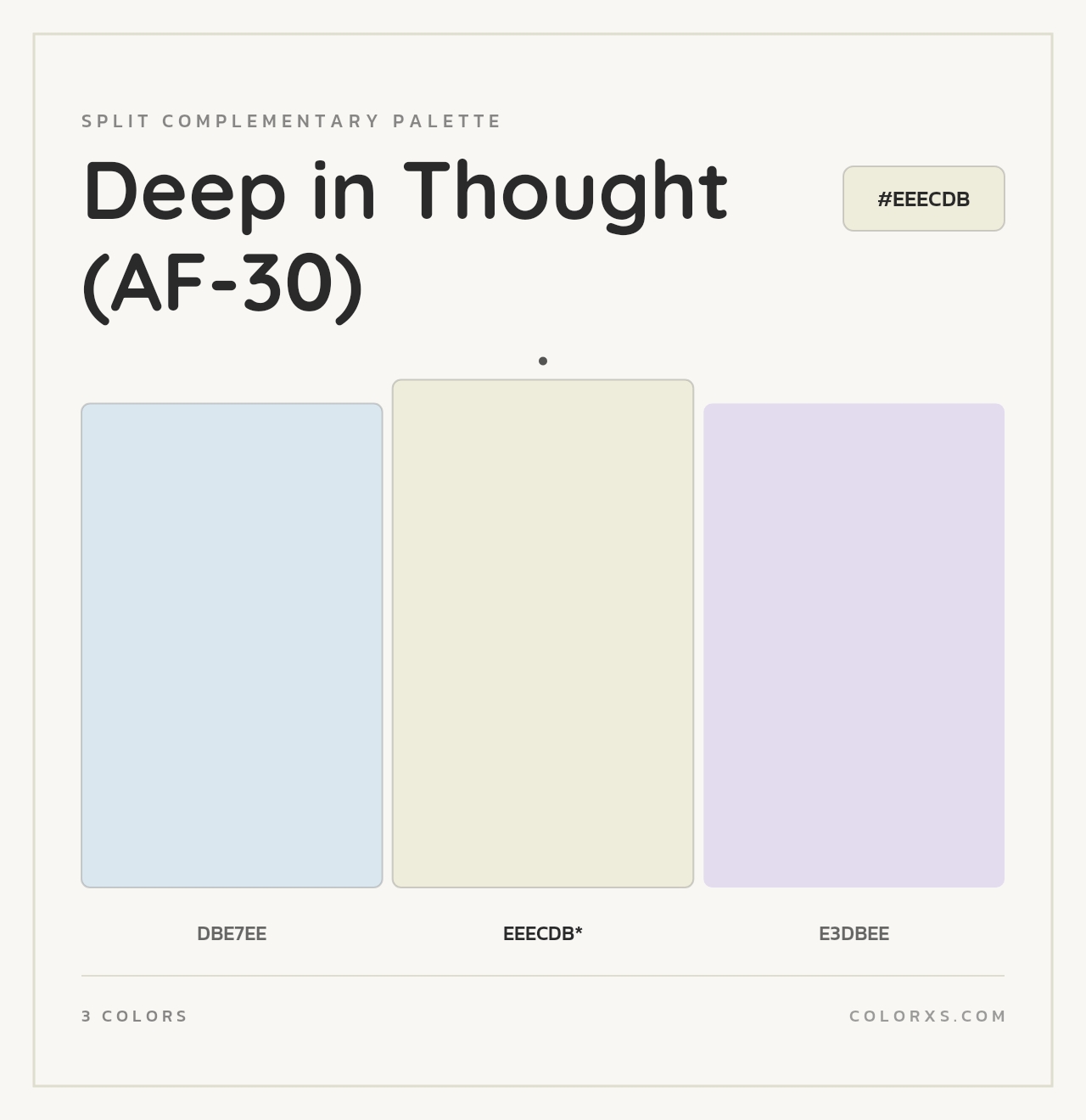 Deep in Thought (AF-30) - Split-Complementary Color Palette